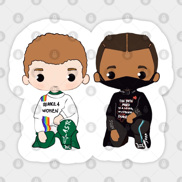 Lewis & Seb Sticker by cutedrivers